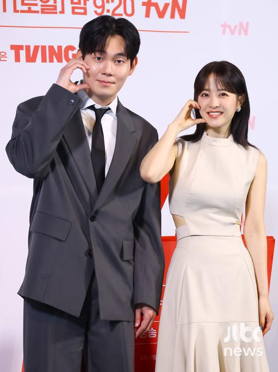 21일 오후 서울 영등포 CGV에서 tvN 새 토일 드라마 '미지의 서울' 제작발표회가 열렸다. 배우 박보영, 박진영, 류경수가 참석했다. 박세완 엔터뉴스팀 기자 park.sewan@jtbc.co.kr