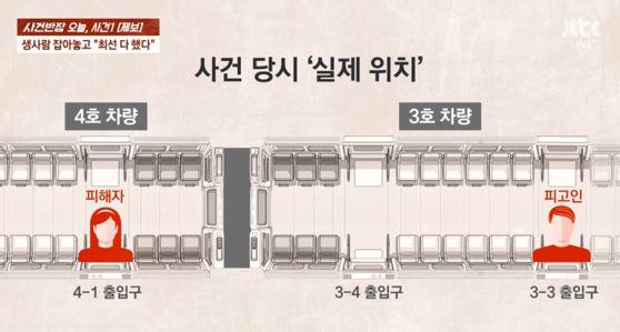 사건 당시 피해자와 제보자의 실제 위치. 〈사진=JTBC '사건반장'〉