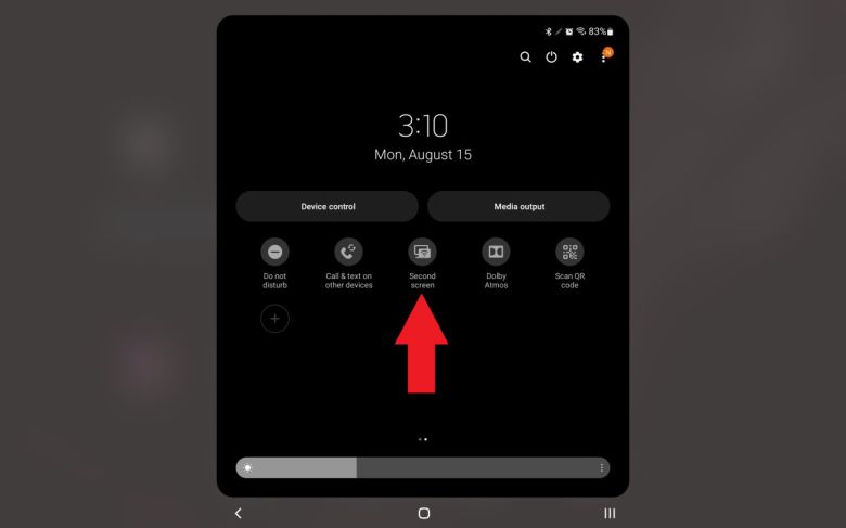 갤럭시 탭에서 세컨드 스크린 앱을 연다. ⓒ Foundry