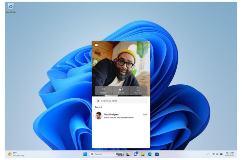 윈도우 11의 2023년 2월 업데이트에서는 윈도우 채팅 앱이 개선됐다. ⓒ Microsoft