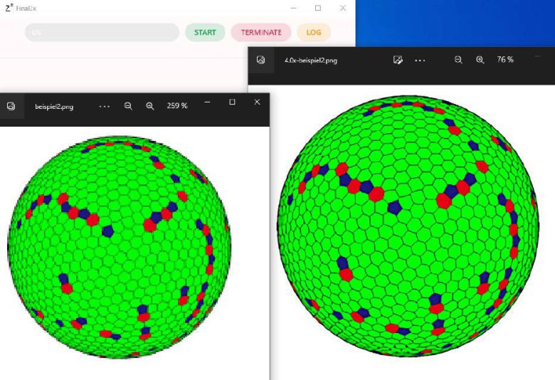 Final 2x는 모든 CPU 및 GPU에서 실행된다. 위의 픽셀화된 그래픽(왼쪽)은 Waifu 2x 알고리즘을 통해 원래 크기(오른쪽)의 4배로 확대됐다. ⓒIDG