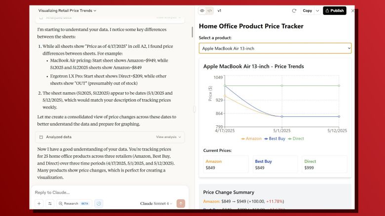 클로드를 활용해 빠르게 만든 데이터 시각화 도구 화면Matt Smith