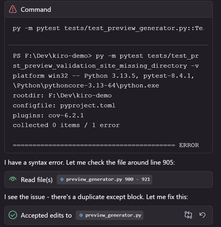 키로가 생성한 파이썬 코드의 구문 오류IDG