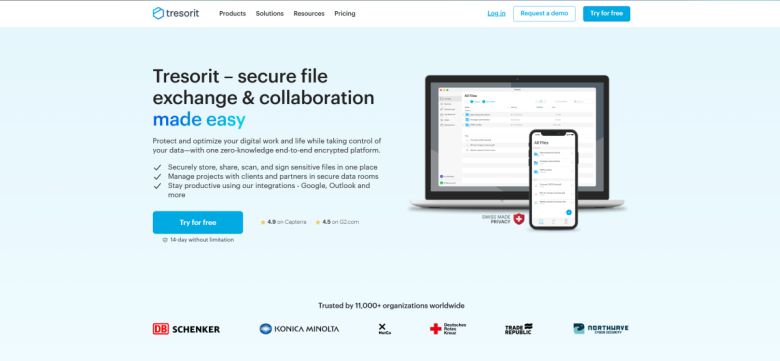 클라우드 서비스 트레소릿(Tresorit)은 보안을 중시하는 팀과 개인을 위한 스위스 기반의 대안이다.Sam Singleton