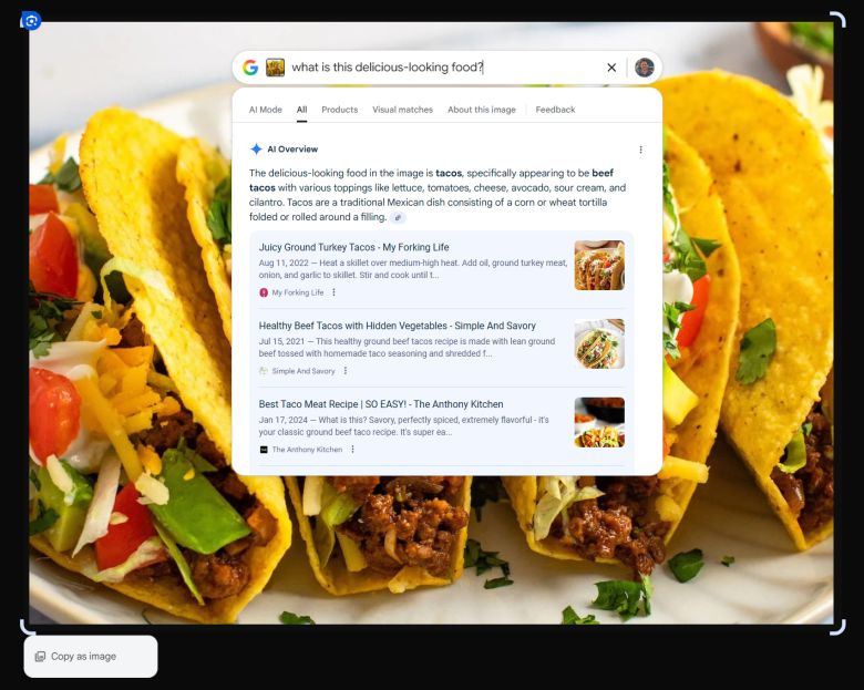 구글 윈도우 앱은 사용자를 대신해 스크린샷을 캡처하고 이를 분석하는 기능까지 제공한다.JR Raphael, Foundry
