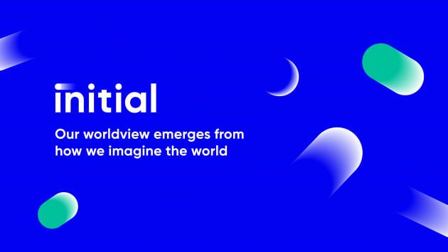 이니셜 엔터 로고./