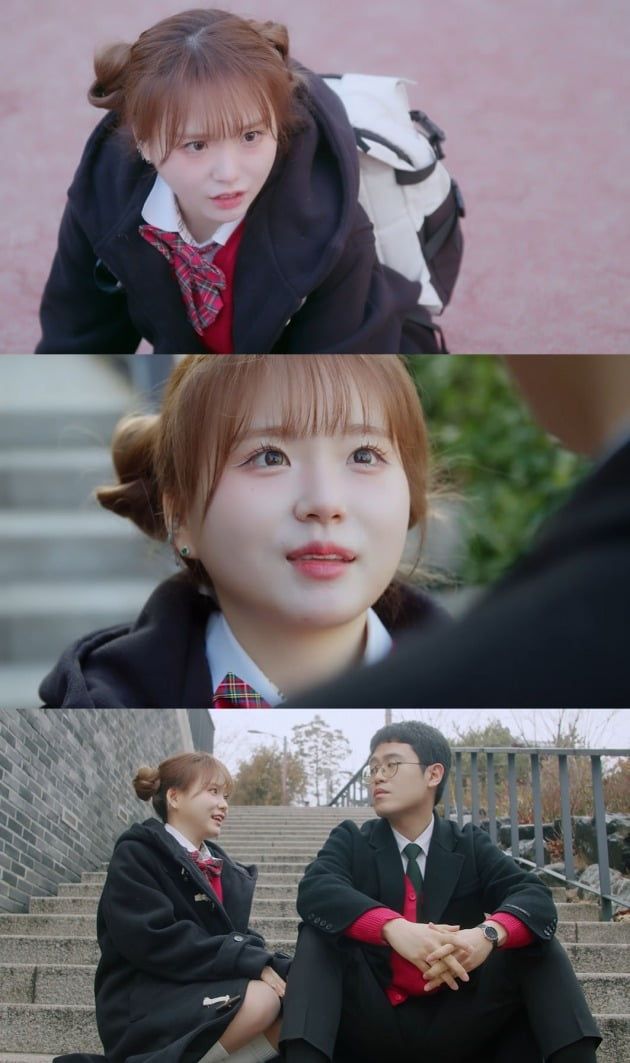 사진=유튜브 채널 팡팡스튜디오 웹드라마 '병맛) 볼빵빵 윈터 머리 일본인 여고생과 100% 사귀는 이야기' 영상 캡처