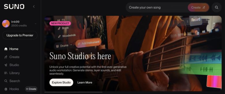 사진=음악 생성형 AI 'suno'