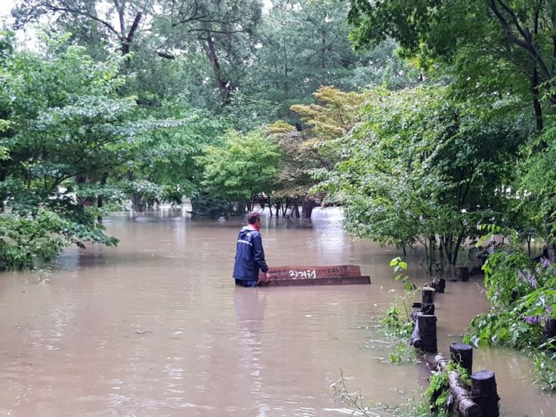 물 찬 남이섬    (서울=연합뉴스) 소양강댐 방류로 북한강 물이 불어나면서 6일 새벽 강원 춘천시 남이섬이 물에 잠겼다. 2020.8.6     [남이섬 제공. 재판매 및 DB 금지]    photo@yna.co.kr/2020-08-06 16:22:20/<저작권자 ⓒ 1980-2020 ㈜연합뉴스. 무단 전재 재배포 금지.>(연합뉴스)