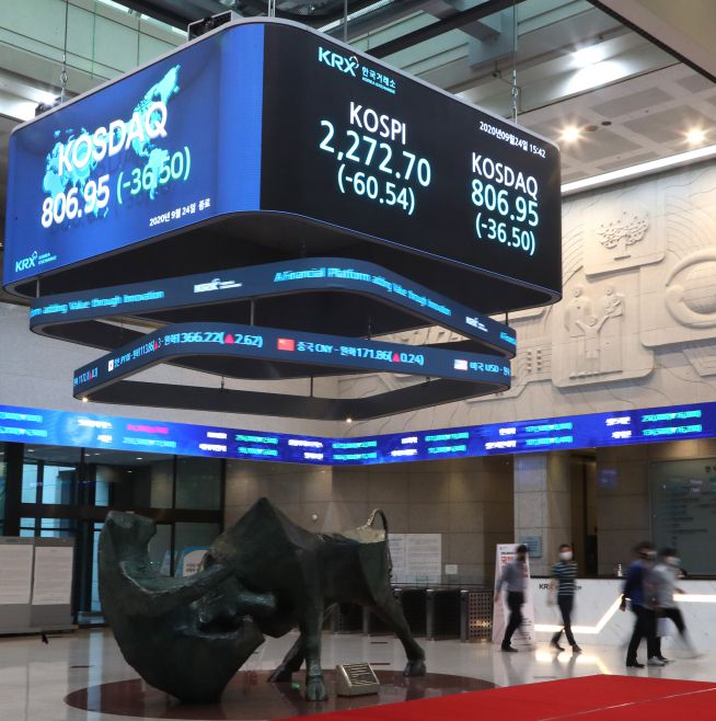 24일 코스피와 코스닥 종가 기준 지수(사진제공=한국거래소)