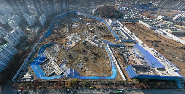 ‘철산자이 더 헤리티지’ 공사현장 조감도.