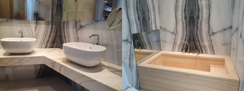 '디아크카운티' 내 한 가구 화장실 및 욕조 모습.