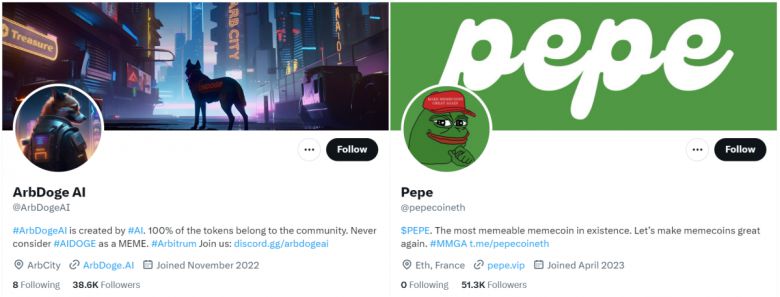 이번 주 가상자산 시장에는 아비도지(AIDOGE)와 페페코인(PEPE) 등 밈 코인 열풍이 불었다.