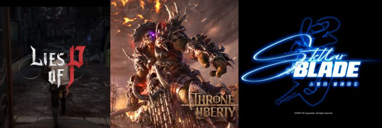 올해 하반기에는 확률형 아이템과 모바일 MMORPG를 벗어나 새로운 시도를 게임이 출시를 앞두고 있다. (왼쪽부터)네오위즈의 'P의거짓', 엔씨소프트의 '쓰론앤리버티(TL)', 시프트업의 '스텔라 블레이드(프로젝트 이브)'.