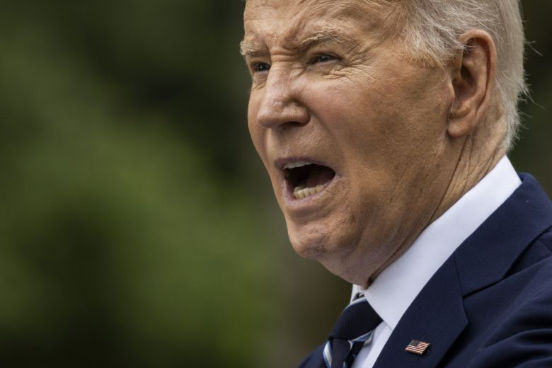 조 바이든 미국 대통령이 백악관 로즈가든에서 발언하고 있다. 워싱턴D.C./EPA연합뉴스