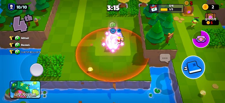 자동으로 대상을 공격하는 바바리안.