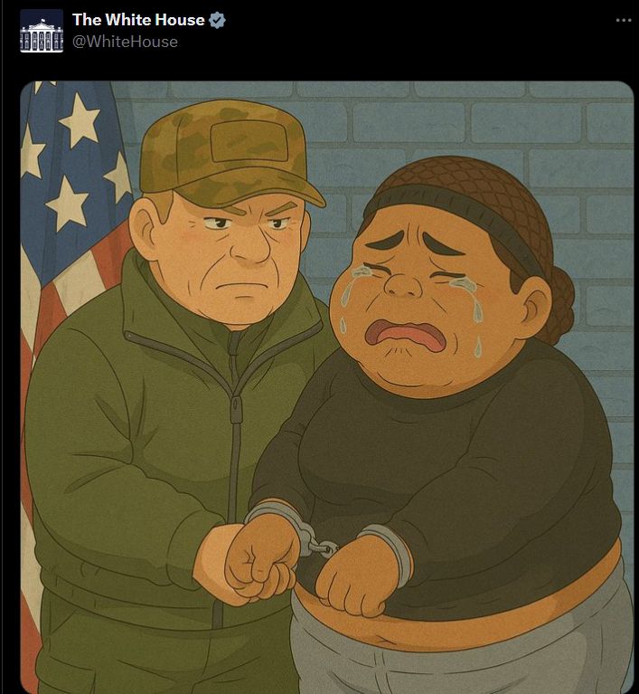 백악관이 올린 챗GPT-4o 생성 이미지