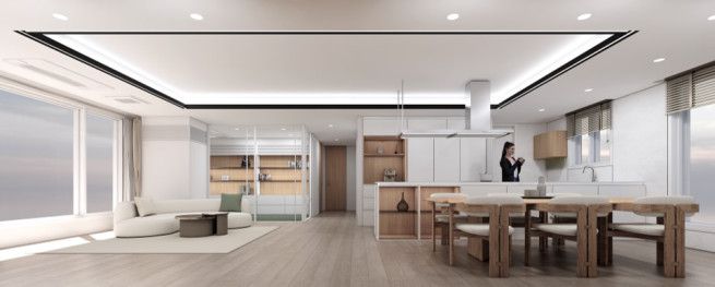 PC 공동주택 내부 실내투시도 예시.