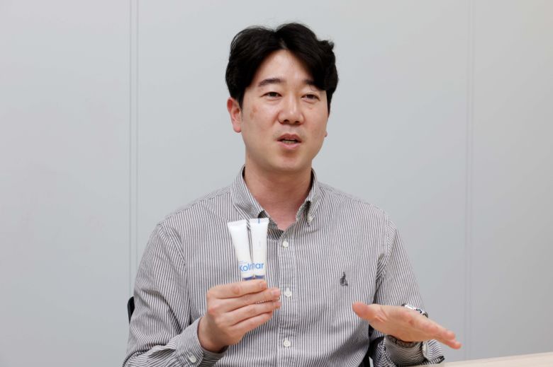 김용우 한국콜마 UV테크이노베이션연구소장이 7일 서울 서초구 한국콜마 종합기술원에서 이투데이와 인터뷰하고 있다.