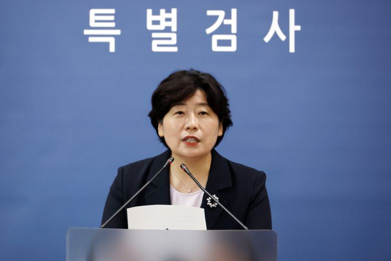 박지영 내란 특검보가 2일 서초동 서울고검에서 브리핑을 하고 있다.