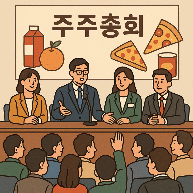 식음료 기업들의 주주총회 일러스트