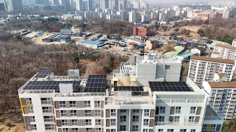 하남덕풍 태양광설비 설치모습.