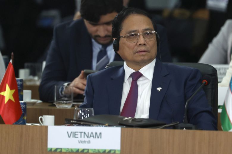 6일(현지시간) 팜민찐 베트남 총리가 브라질 리우데자네이루에서 열린 브릭스(BRICS) 정상회의에 참석한 모습.
