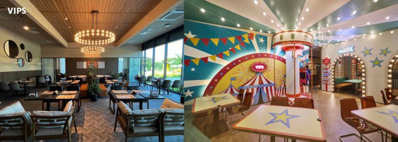 빕스 대전현대아울렛점(왼)과 빕스 은평롯데점 내부가 보이고 있다.