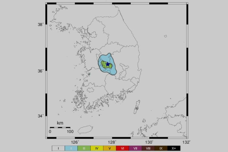 추석 연휴인 8일 오전 11시 49분 39초 충북 옥천군 동쪽 17km 지역에서 규모 3.1의 지진이 발생했다. (연합뉴스)
