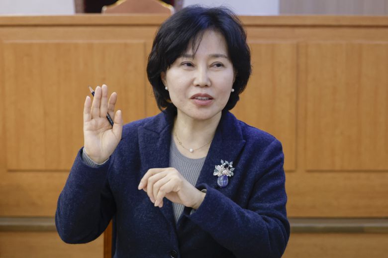 김은경 한국외국어대학교 법학전문대학원 교수가 24일 서울 동대문구 한국외국대학교 법학전문대학원에서 이투데이와 인터뷰를 하고 있다. 조현호 기자 hyunho@