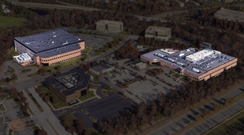 미국 메릴랜드주 록빌에 위치한 휴먼지놈사이언스 바이오의약품 생산시설 전경.