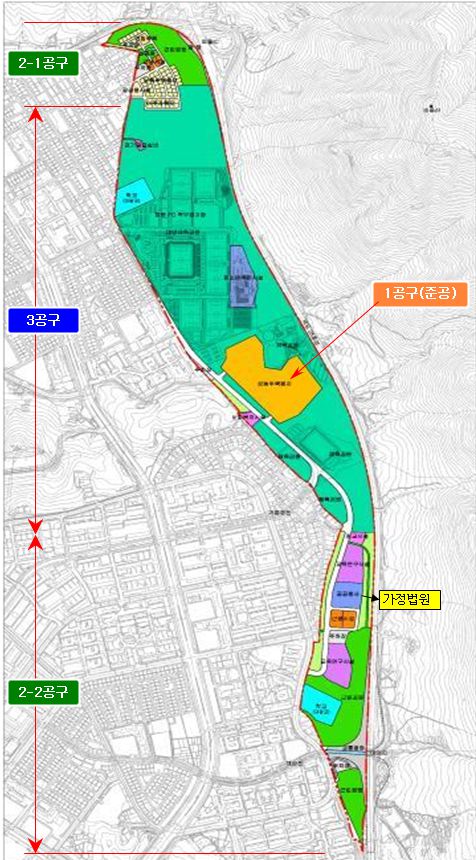 ▲창원시 성산구 사파지구 도시개발사업 토지이요계획도.     ⓒ창원시