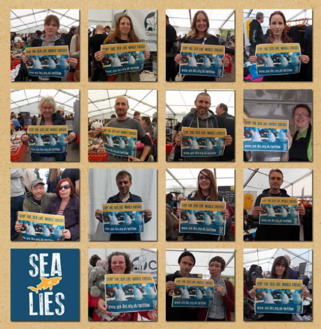 ▲ '동물을 위한 자유'는 해양생물 수족관 사업을 하는 아쿠아리움들이 '수족관에서 죽어가는 해양생물의 수만큼 매주 새로 바다에서 잡은 해양생물들을 들여오고 있다'고 폭로하며 이를 반대하는 캠페인(SEA LIES)를 벌였다. ⓒ환경운동연합