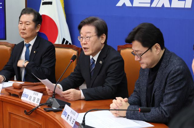 ▲더불어민주당 이재명 대표가 4일 국회에서 열린 최고위원회의에서 발언하고 있다. ⓒ연합뉴스