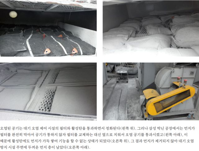 ▲ <삼성 내부 자료로 확인된 베트남 공장의 화학물질 부실 관리와 환경오염 실태> 보고서 중 일부.