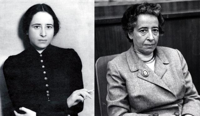 ▲ 유대인 정치학자 한나 아렌트(1906-1975). 1933년과 1958년의 모습이다.Ⓒ위키미디어