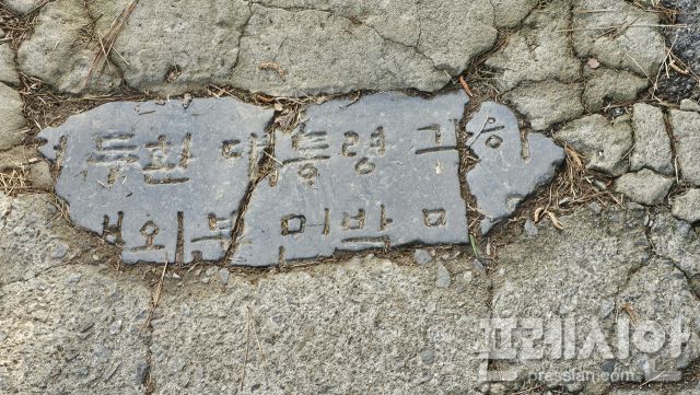 ▲5·18 구묘역의 전두환 비석ⓒ프레시안(백순선)