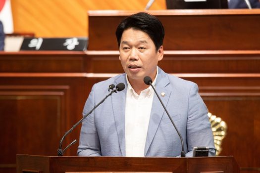 ▲설경민 의원 5분 자유발언ⓒ군산시의회