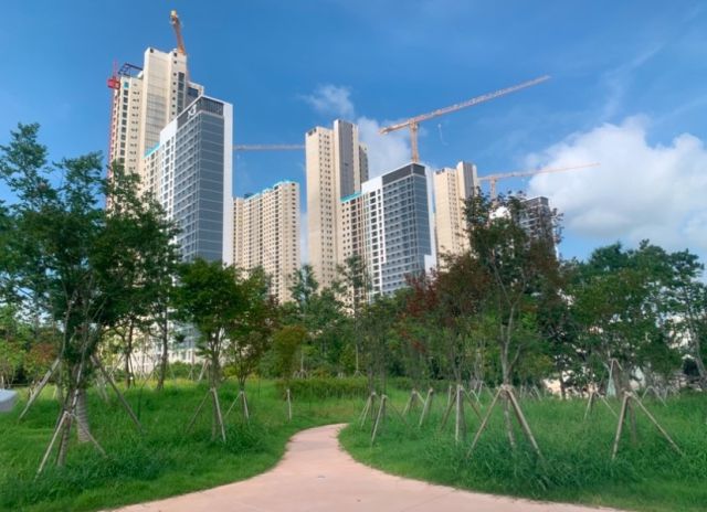 ▲익산시의 신규 아파트 건설 모습 ⓒ익산시