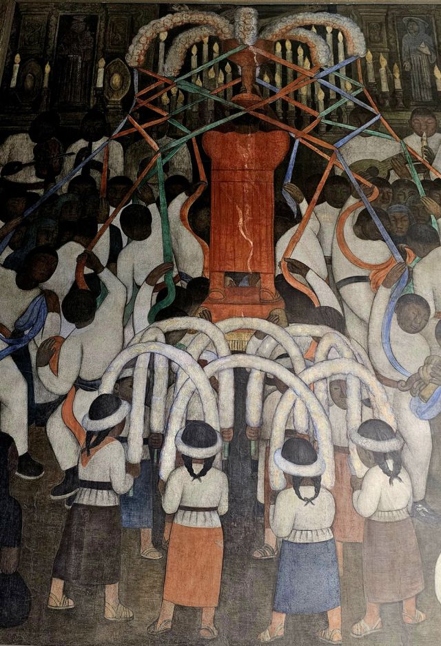 ▲ 멕시코 민중들의 축제를 아름답게 그린 리베라의 '리본댄스' ⓒ손호철