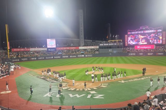 ▲ 지난달 20일 '한화 이글스 vs KT wiz' 야구경기. ⓒ대학알리(조우진)