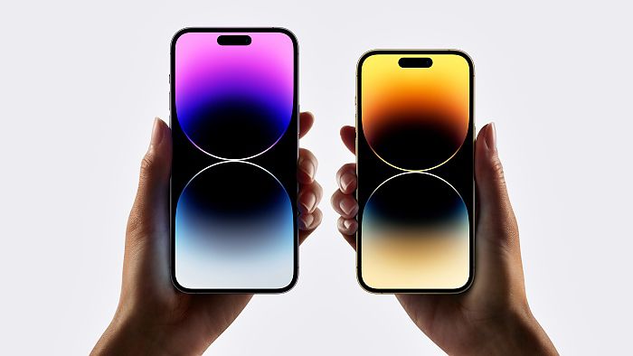 아이폰14 프로 맥스(좌) 및 아이폰14 프로 [사진: 애플]