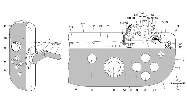 닌텐도 조이콘2의 낚싯대 컨트롤러 변환 특허 [사진: 닌텐도 파텐트 와치]