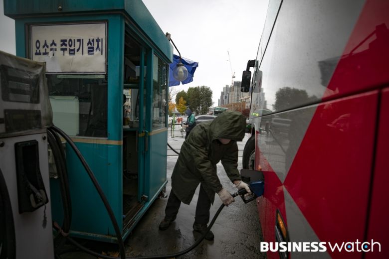 "계약된 회사 차량만 요소수 주입이 가능하다"/사진=이명근 기자 qwe123@