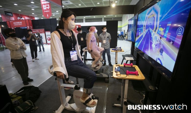 홈트레이닝 메타버스/사진=이명근 기자 qwe123@