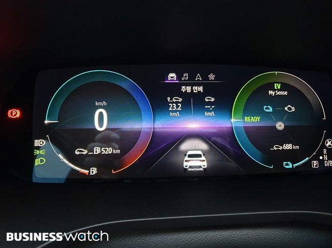 'XM3 E-TECH 하이브리드'를 120km가량 주행한 뒤 기록한 연비./사진=김동훈 기자