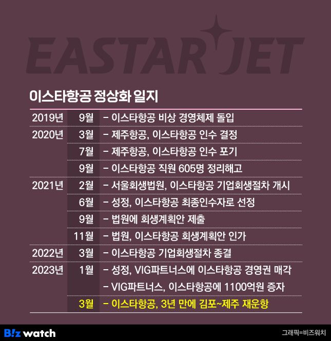 이스타항공 정상화 일지./그래픽=비즈워치