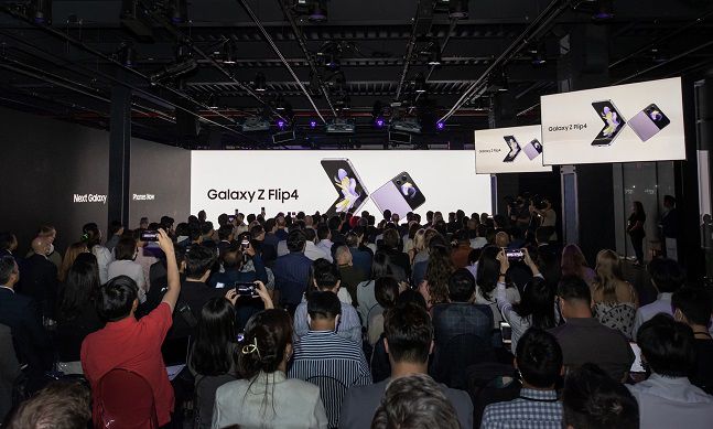 작년 8월 미국 뉴욕에 마련된 삼성전자 갤럭시 언팩 뉴욕 체험관./사진=삼성전자 제공