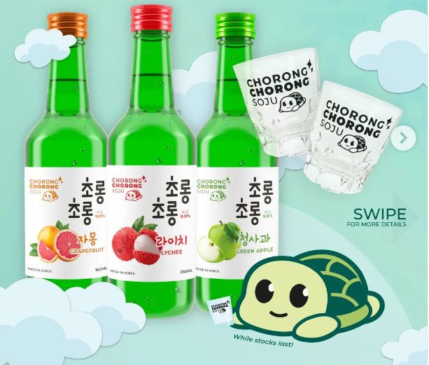 싱가포르의 로컬 소주 '초롱초롱'/사진=초롱초롱소주 인스타그램