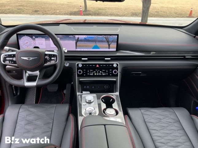 GV80 쿠페 1열. 쿠페 내장 패키지는 총 6종이다./사진=정민주기자